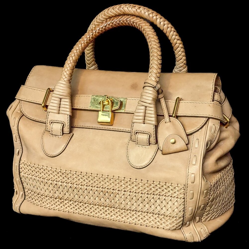 GUCCI Limited Edition Handmade Natural Leather Bag Large - UNICORN ALERT!